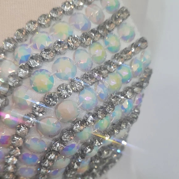 Iridescent Crystal Embellished Bralette